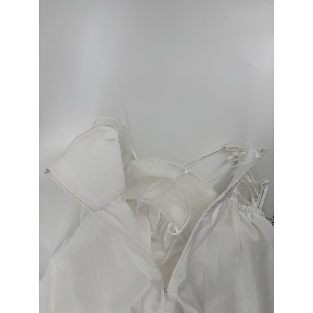 NWT Susana Monaco Poplin Square Wire Dress XL Lace Up Back Pockets Preppy $198 - Picture 9 of 12